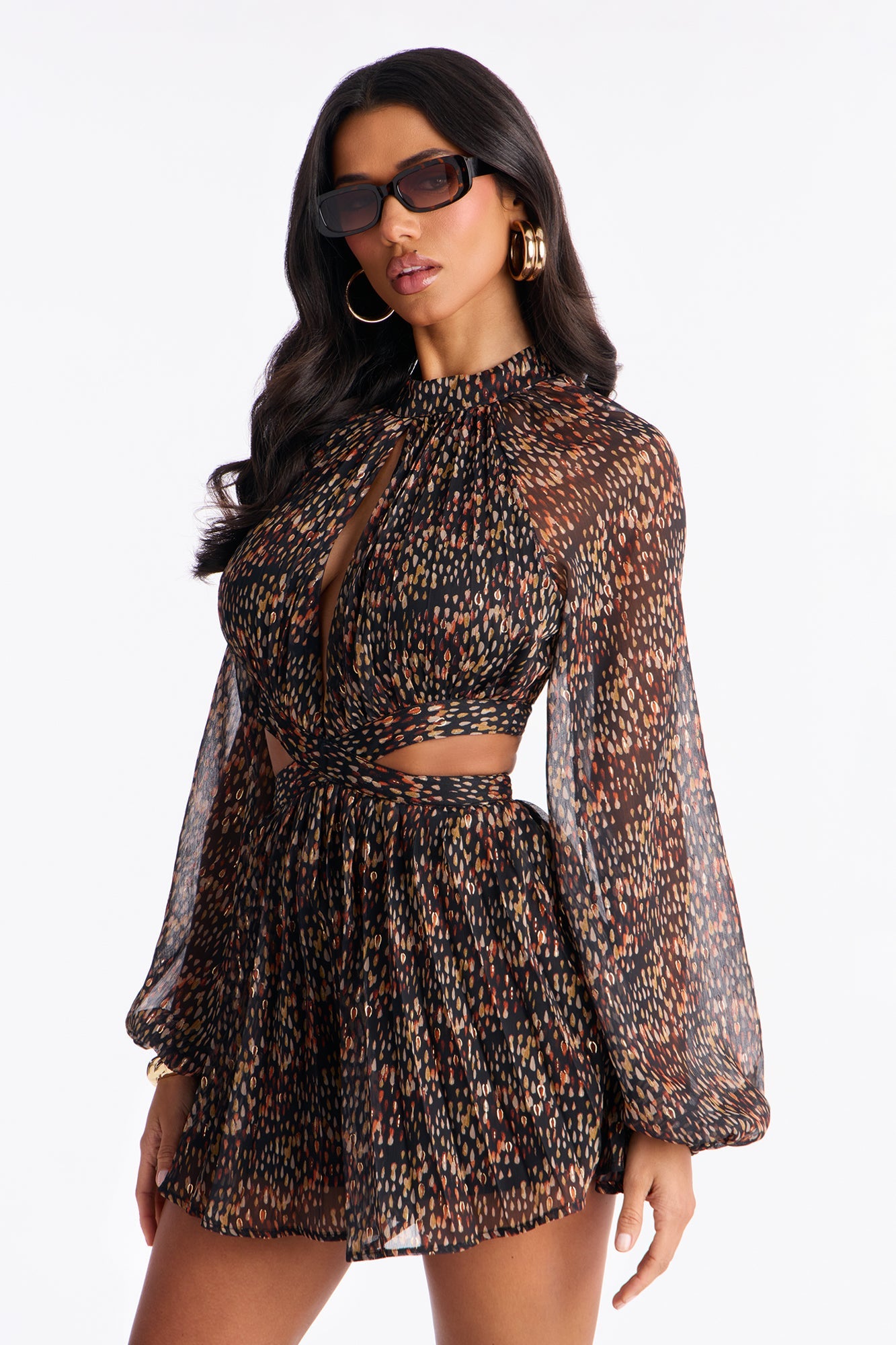 Boho Elegance Flowy Romper - Black/combo