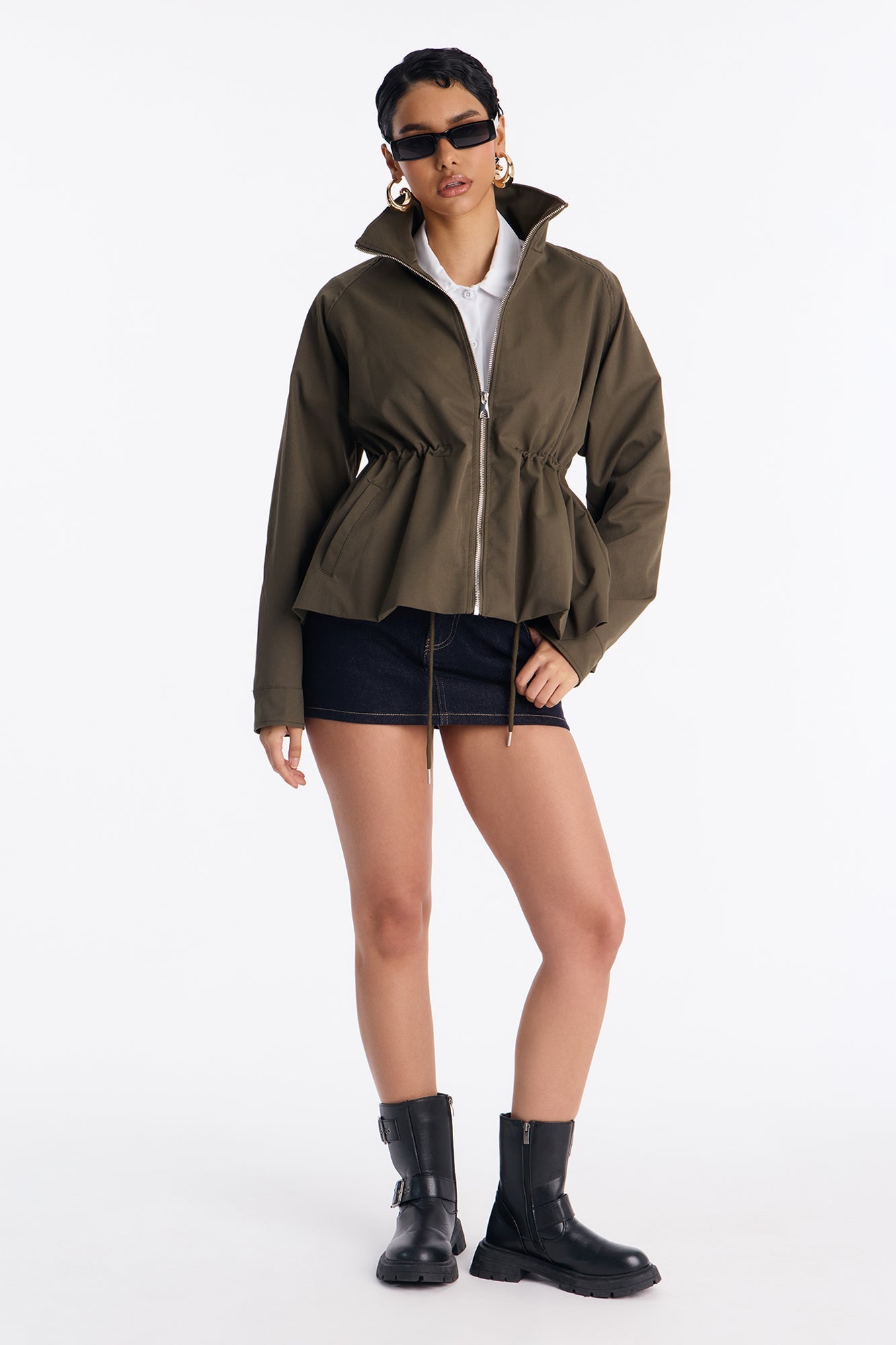 On Duty Funnel Neck Utility Anorak - Olive