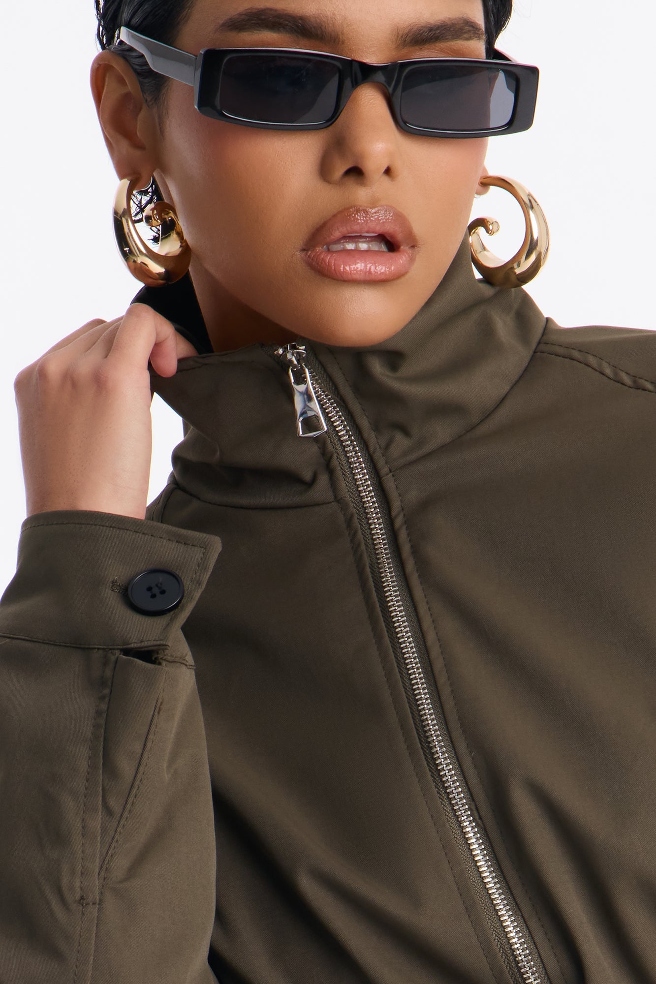 On Duty Funnel Neck Utility Anorak - Olive