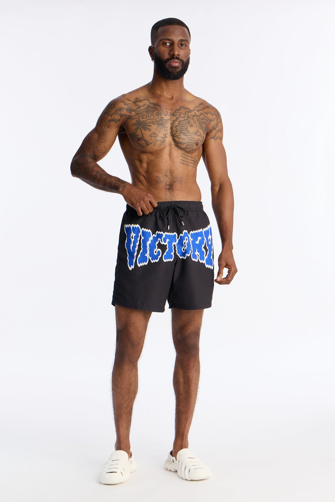 Victory Swim Trunk 7″ - Black/Blue