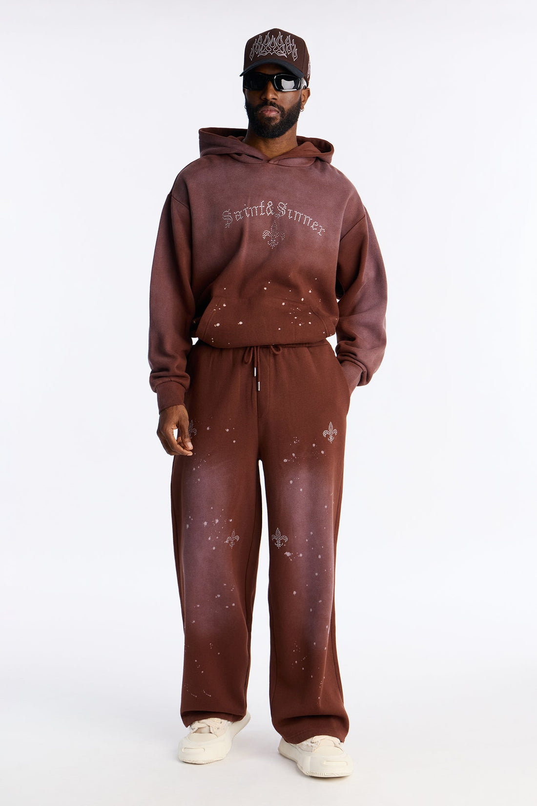 Saints And Sinners Distressed Sweatpants - Brown