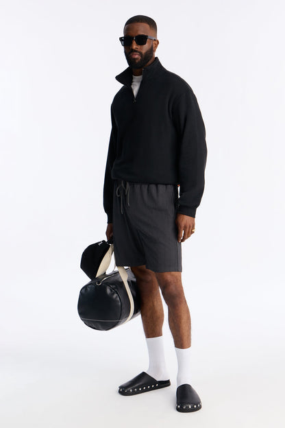 Built For Success Quarter Zip Sweatshirt - Black