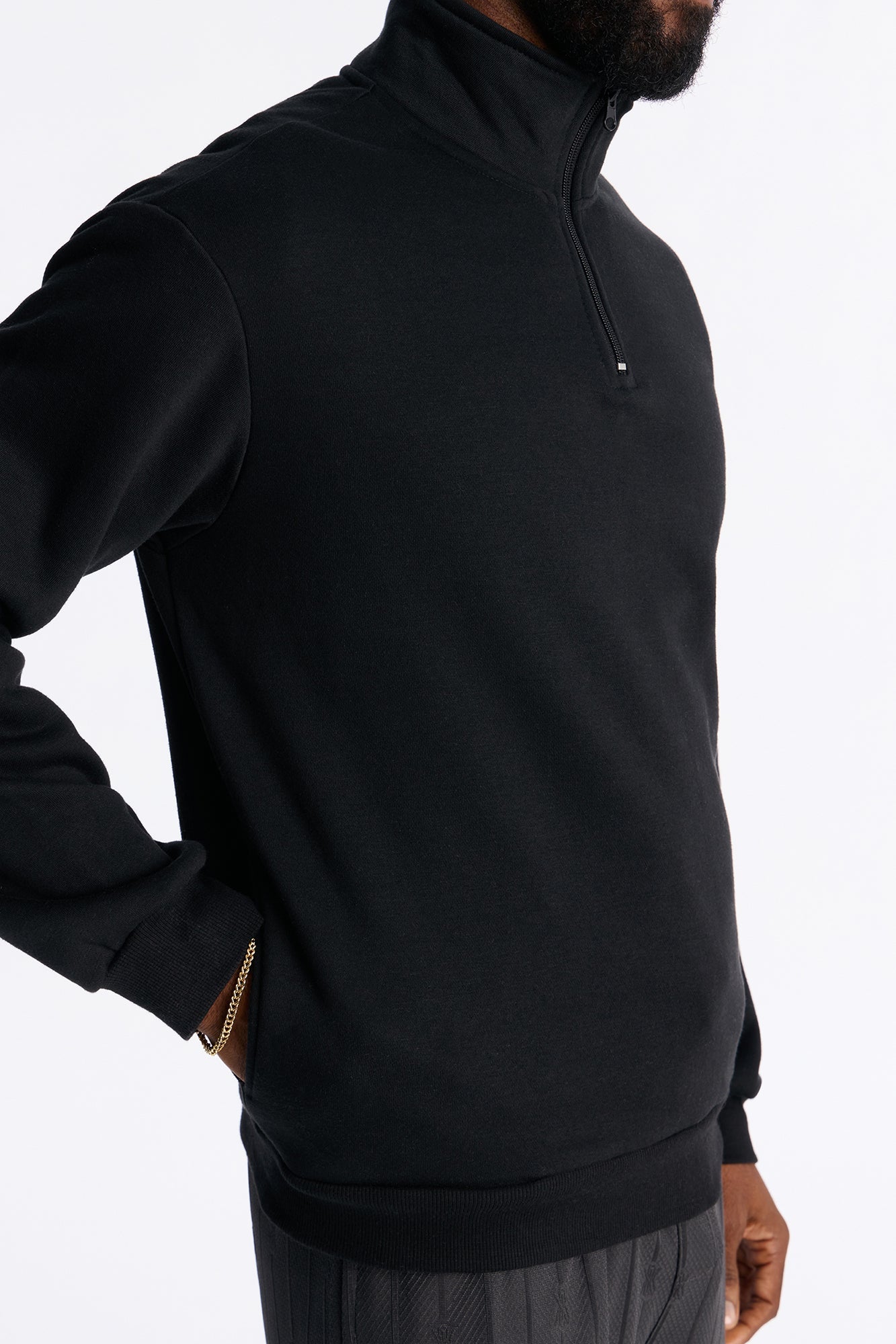 Built For Success Quarter Zip Sweatshirt - Black