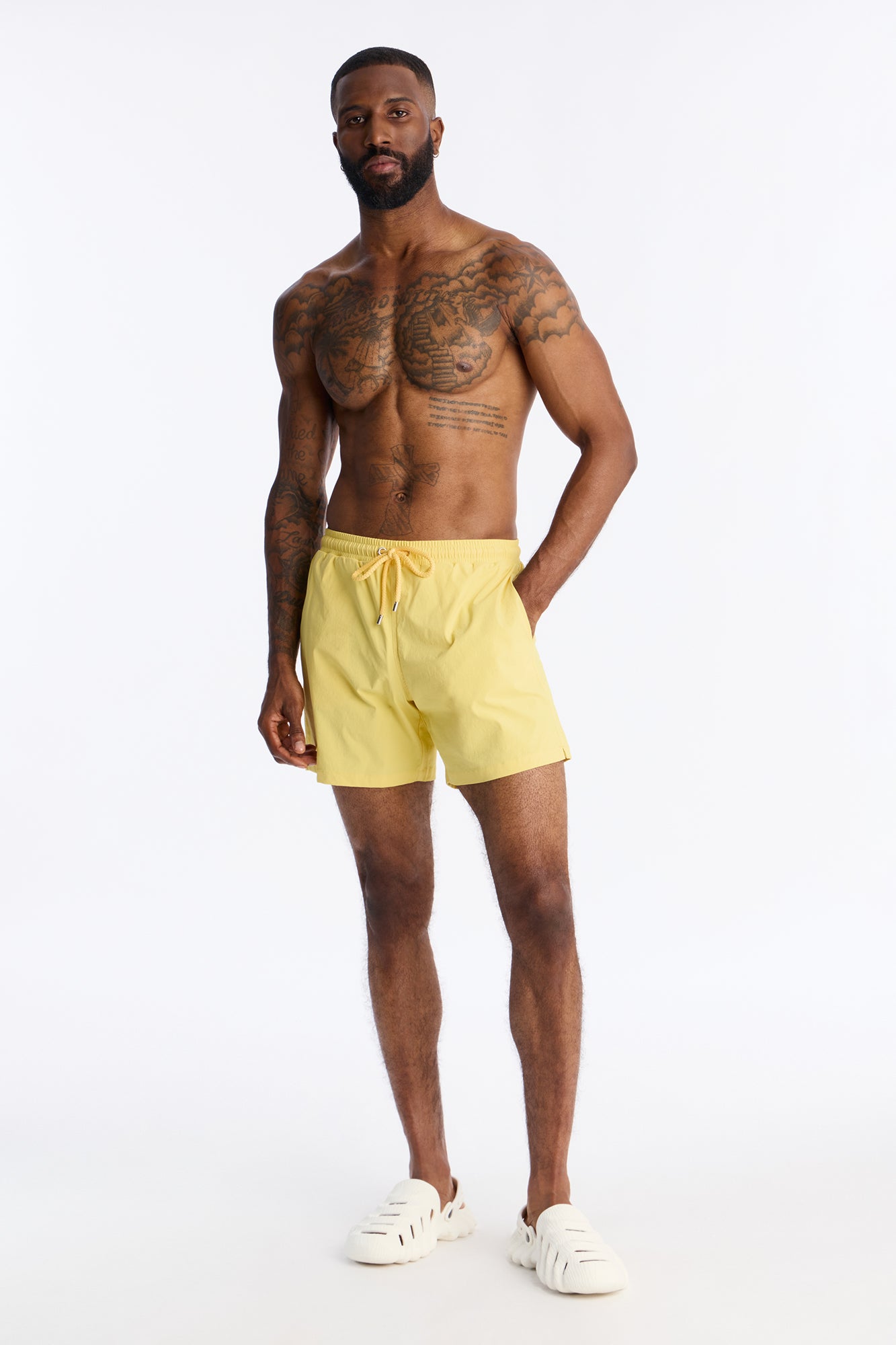 Montez Stretch Swim Trunk 6″ - Yellow