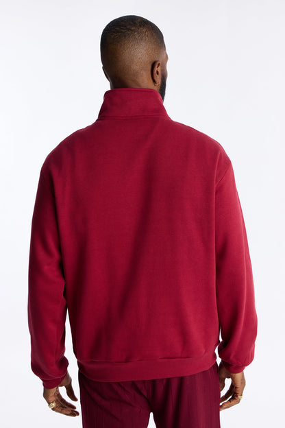 Built For Success Quarter Zip Sweatshirt - Burgundy