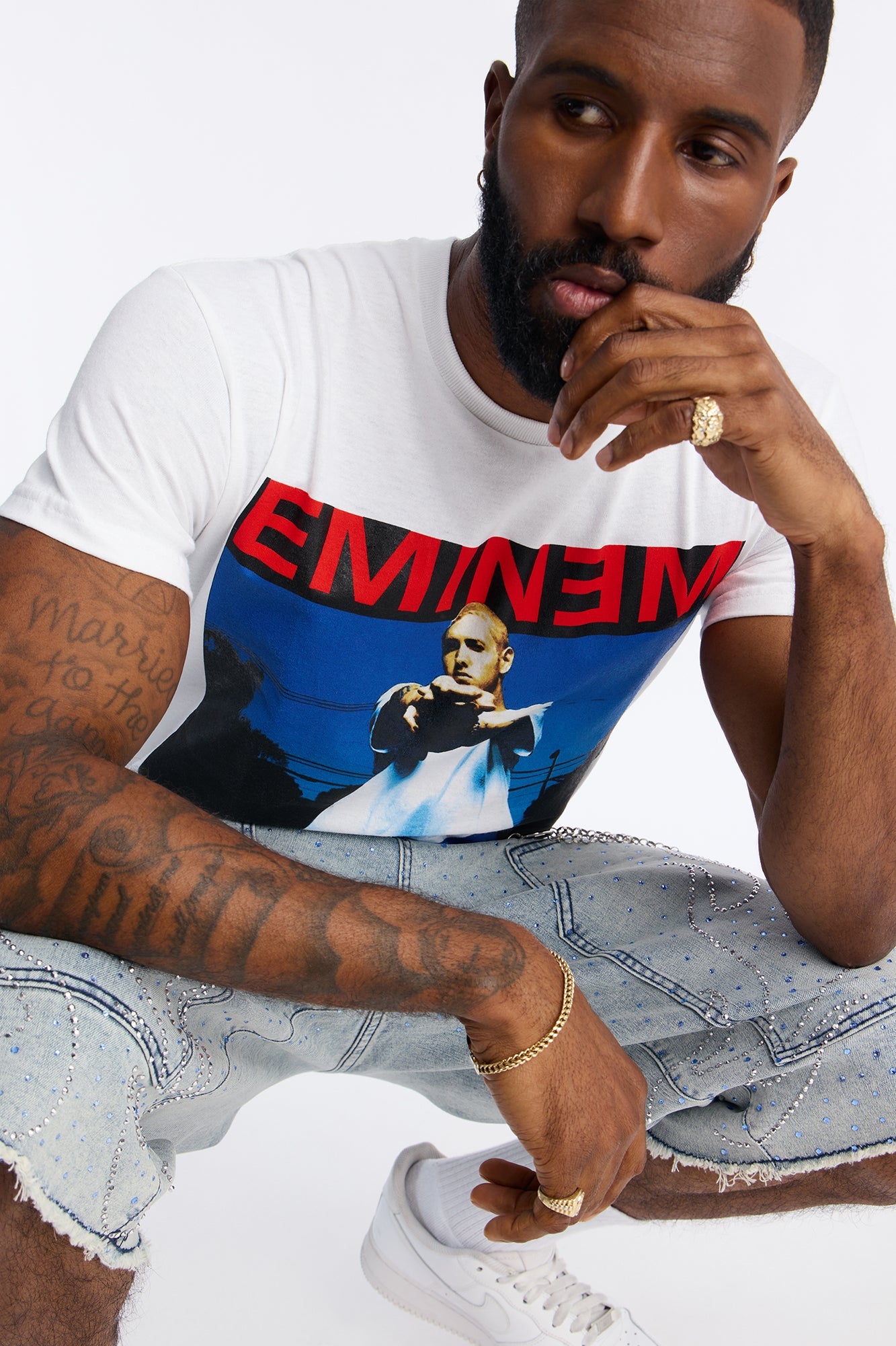 Eminem The Real Slim Shady Short Sleeve Tee - White
