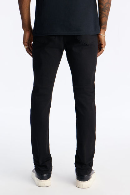 Skinny Stacked Abstract Embellished Pant - Black
