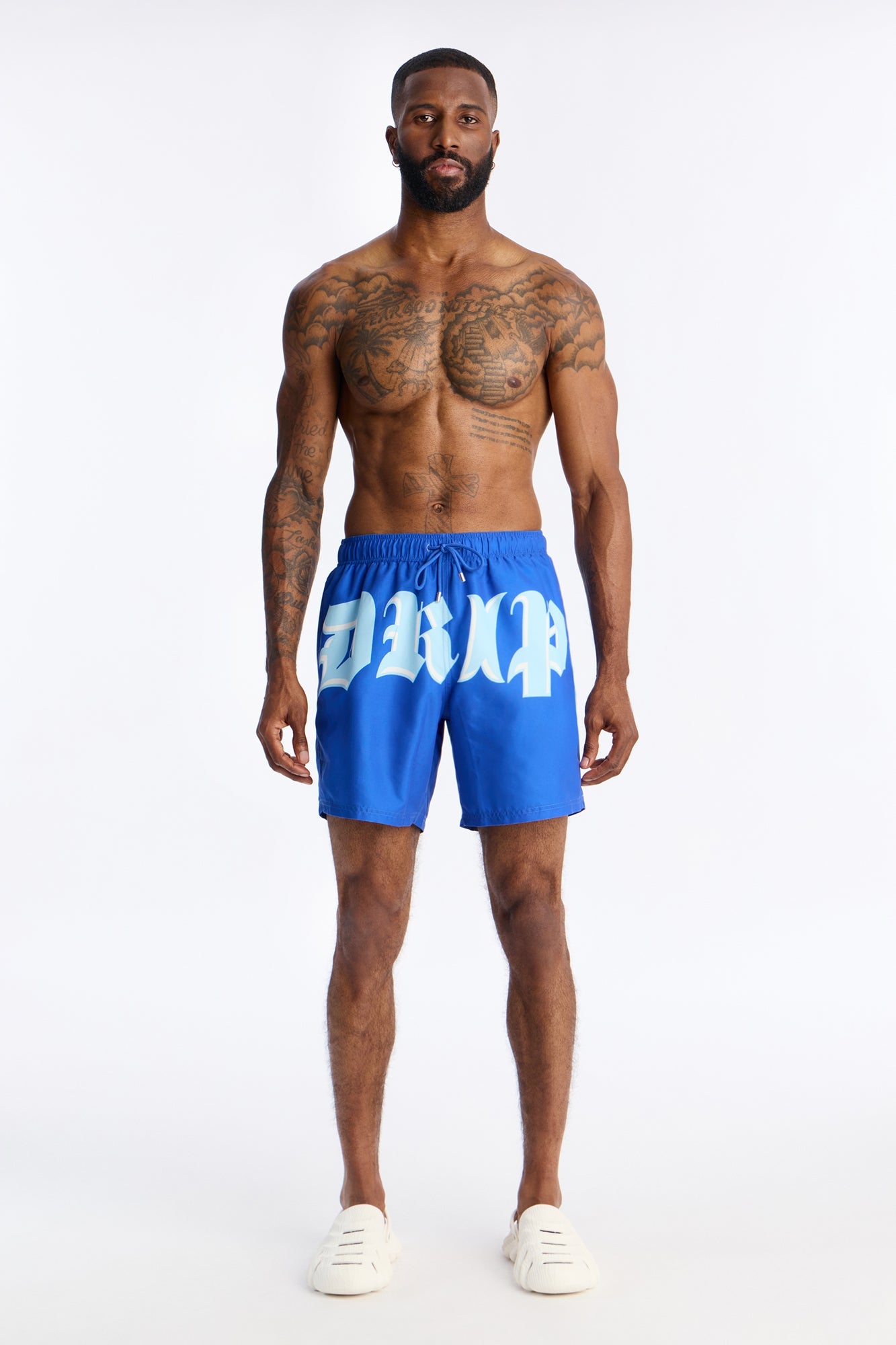 All The Drip Swim Trunk 7″ - Blue
