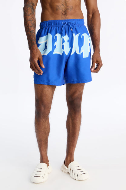All The Drip Swim Trunk 7″ - Blue