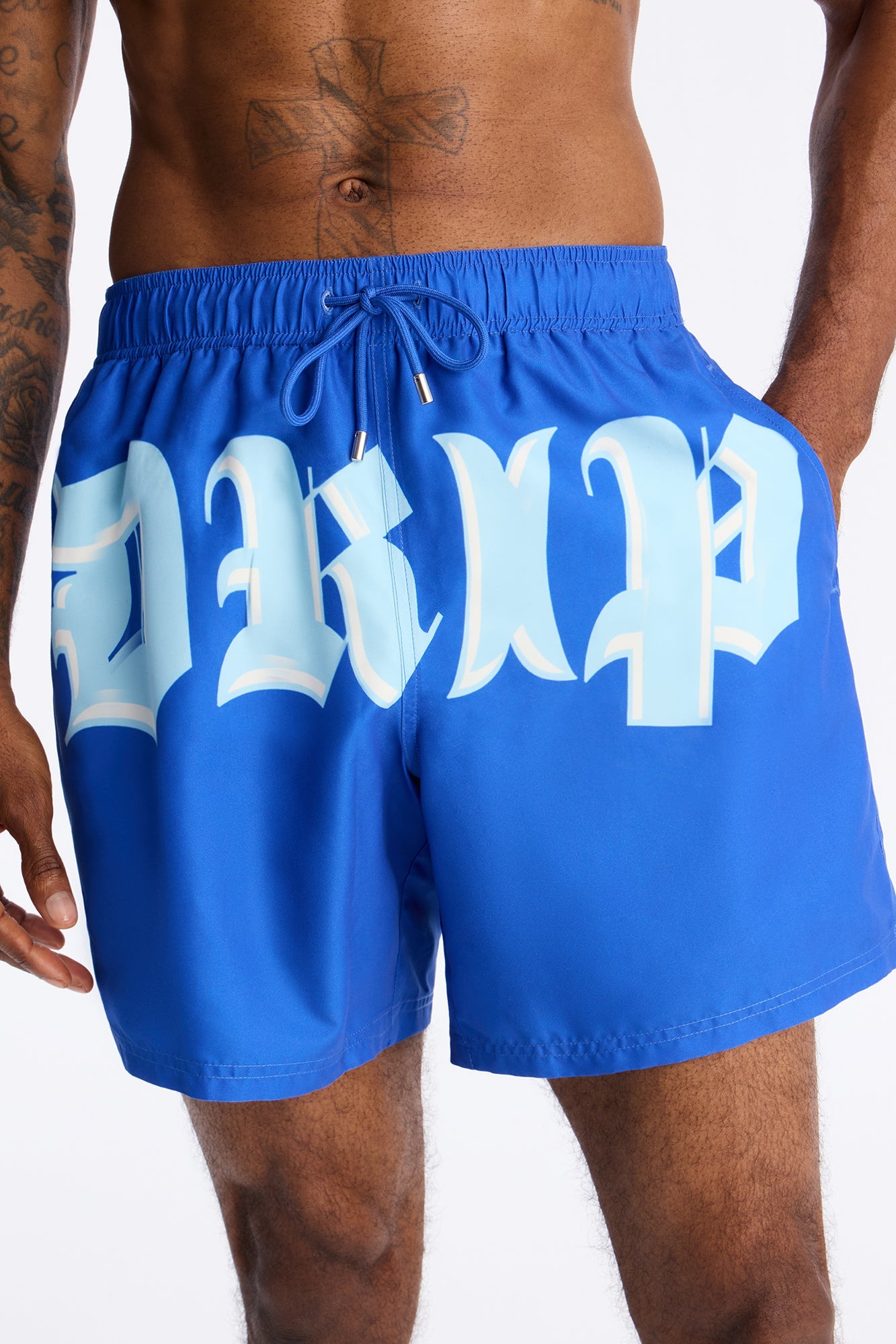 All The Drip Swim Trunk 7″ - Blue