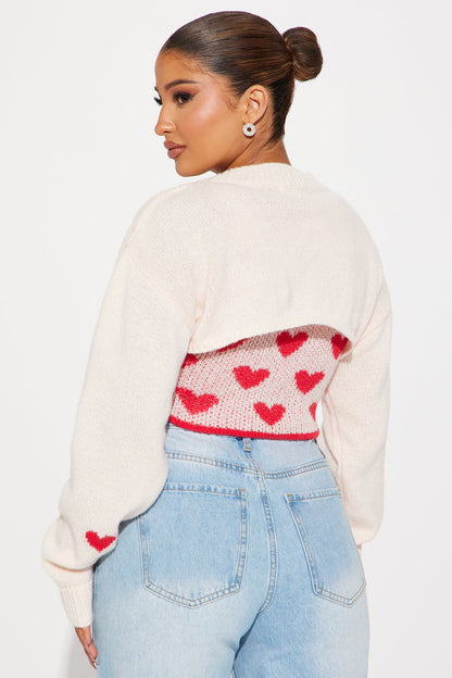 Lovers Lane Sweater Set - Pink/combo