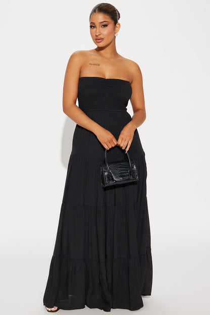 Juliette Tube Maxi Dress - Black