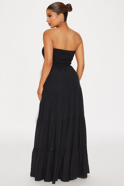 Juliette Tube Maxi Dress - Black