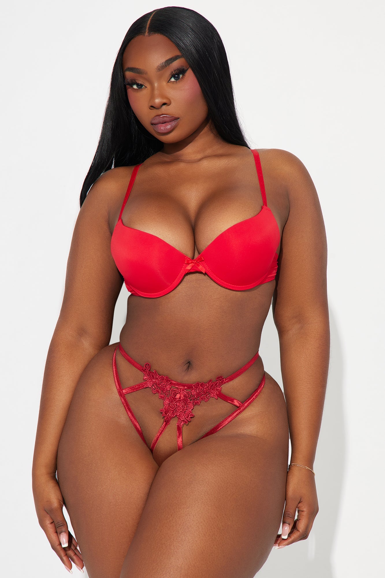 Between Us Only Strappy Crotchless Panty - Wine