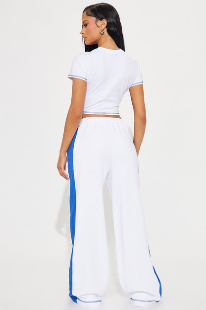 Boarding Soon Pant Set - White/combo