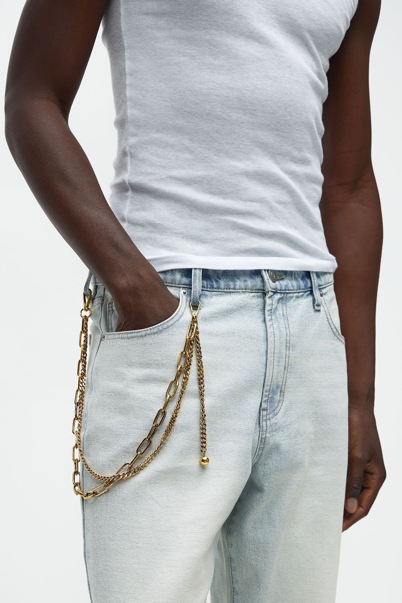 Sleek Pants Chain - Gold