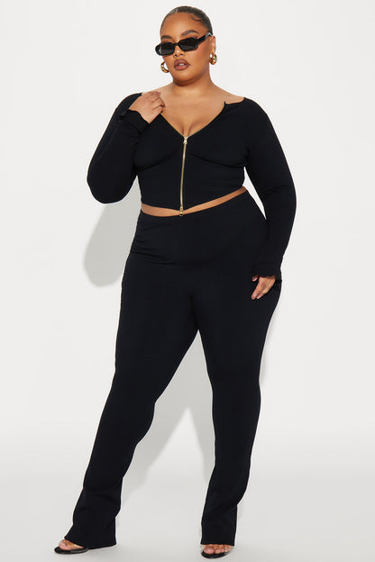 Kira Snatched Pant Set - Black