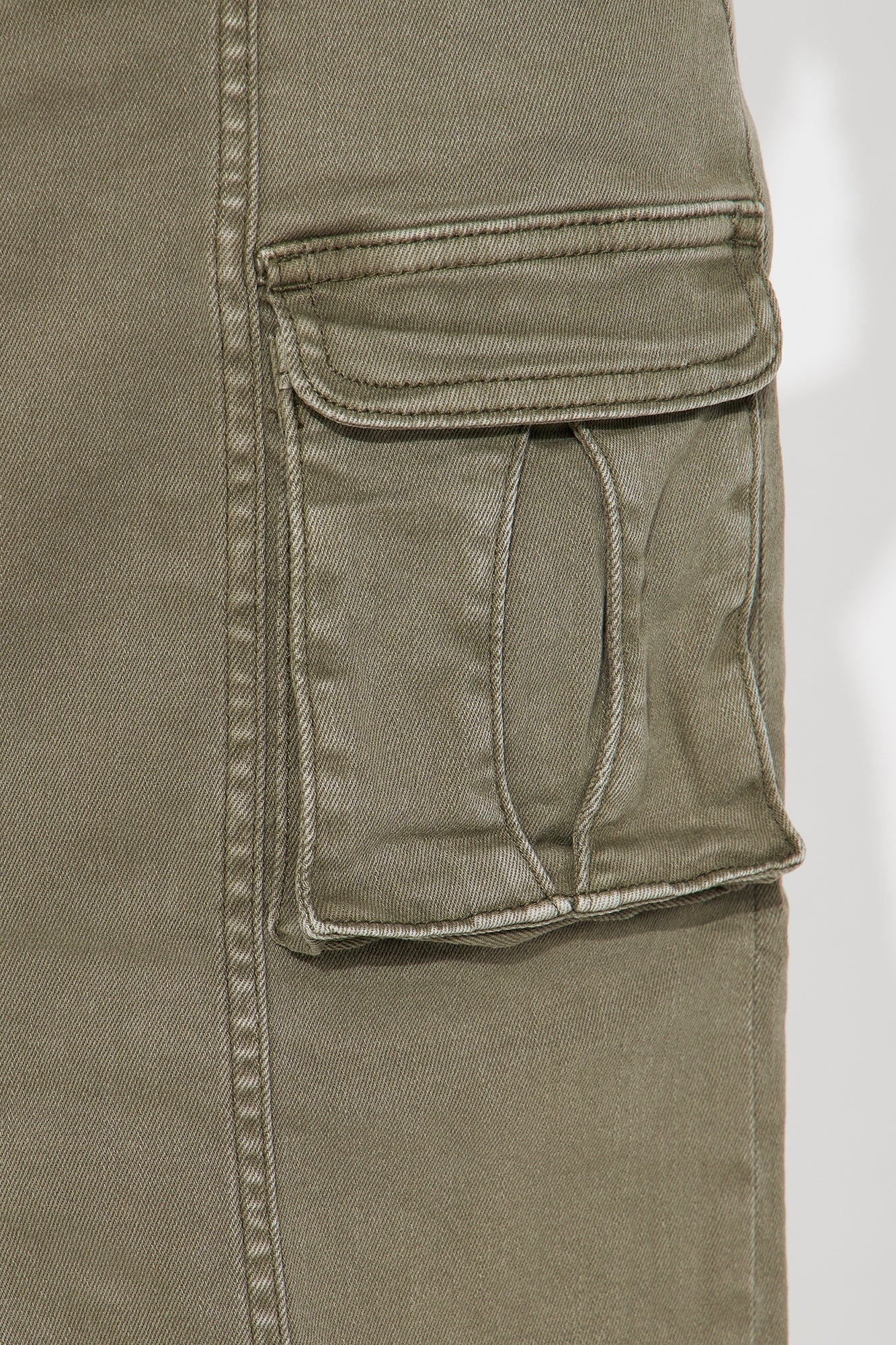 Mini Get in Line Cargo Maxi Skirt - Olive