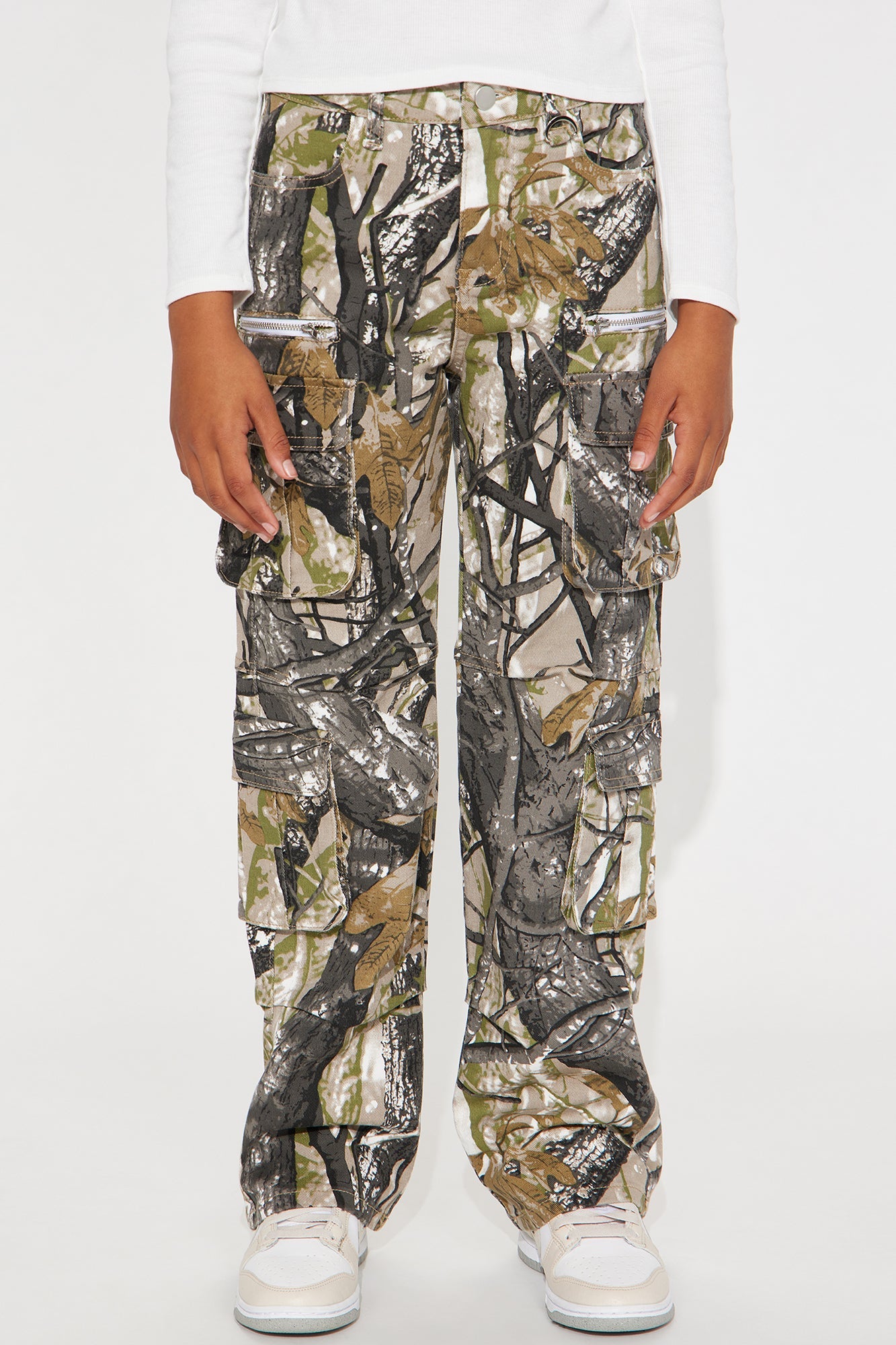 Mini Sneak Attack Camo Cargo Jean - Taupe/combo