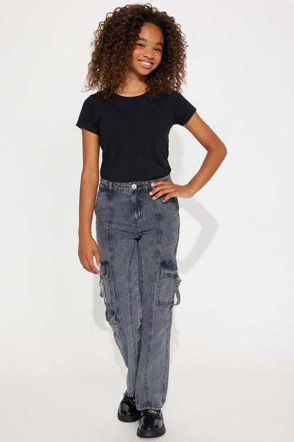 Mini Canvas Strappy Cargo - Black