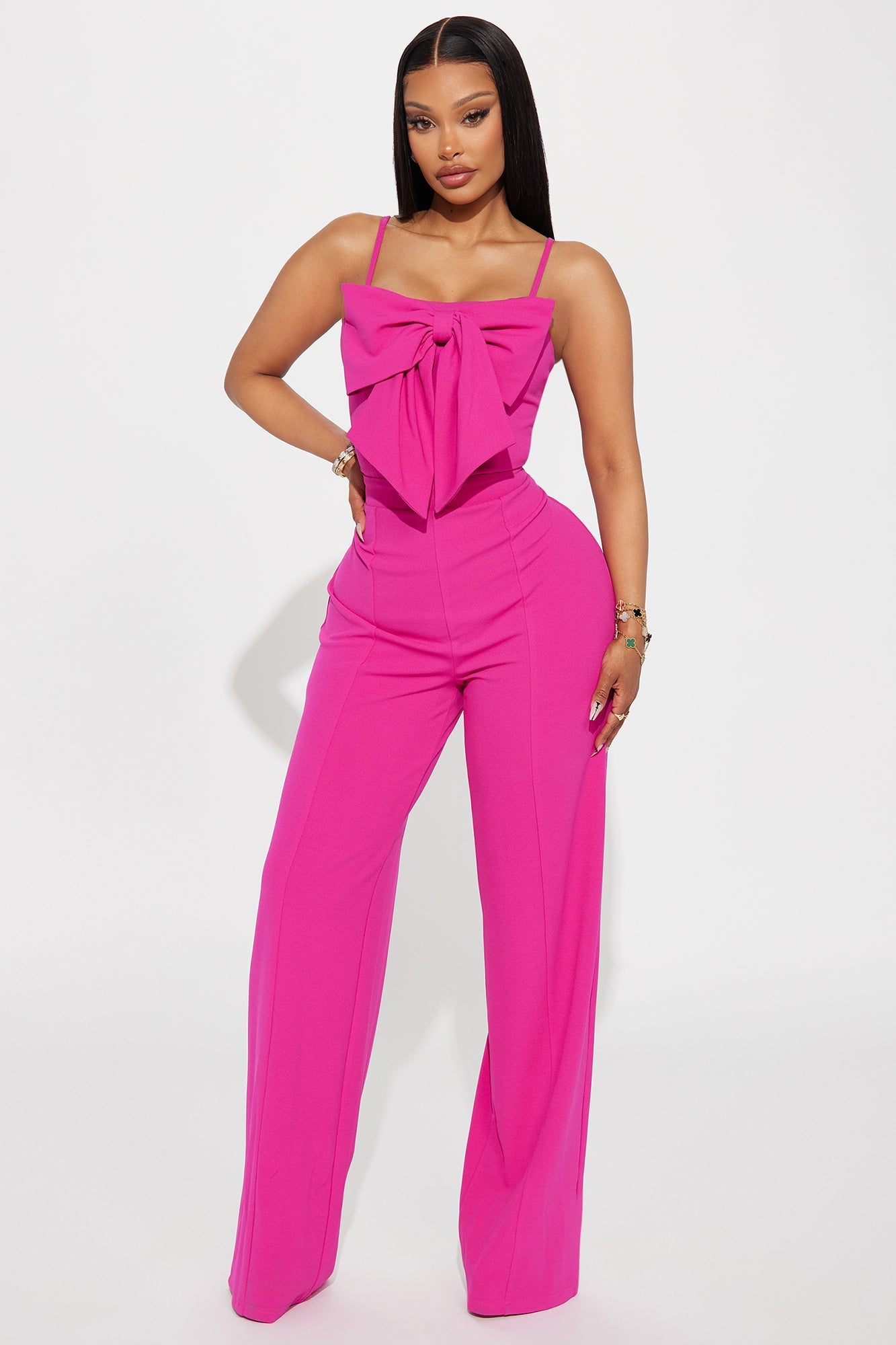 Your Best Wish Jumpsuit - Fuchsia