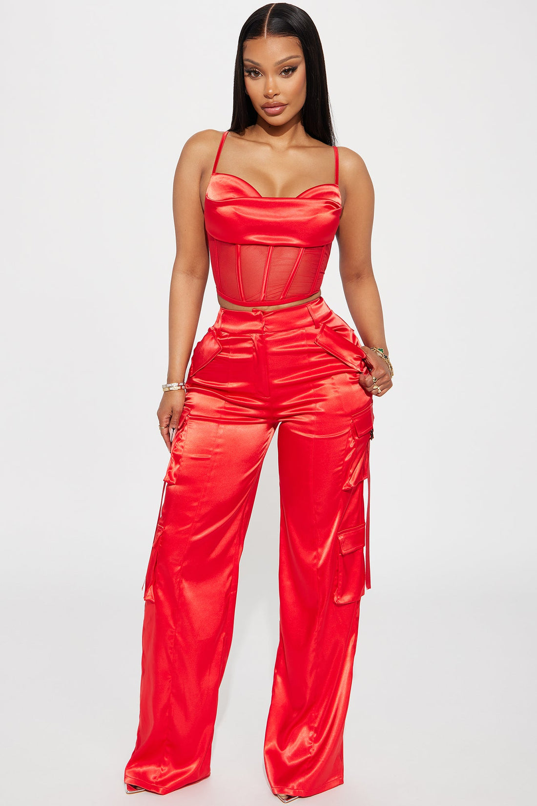 No Jealousy Pant Set - Red