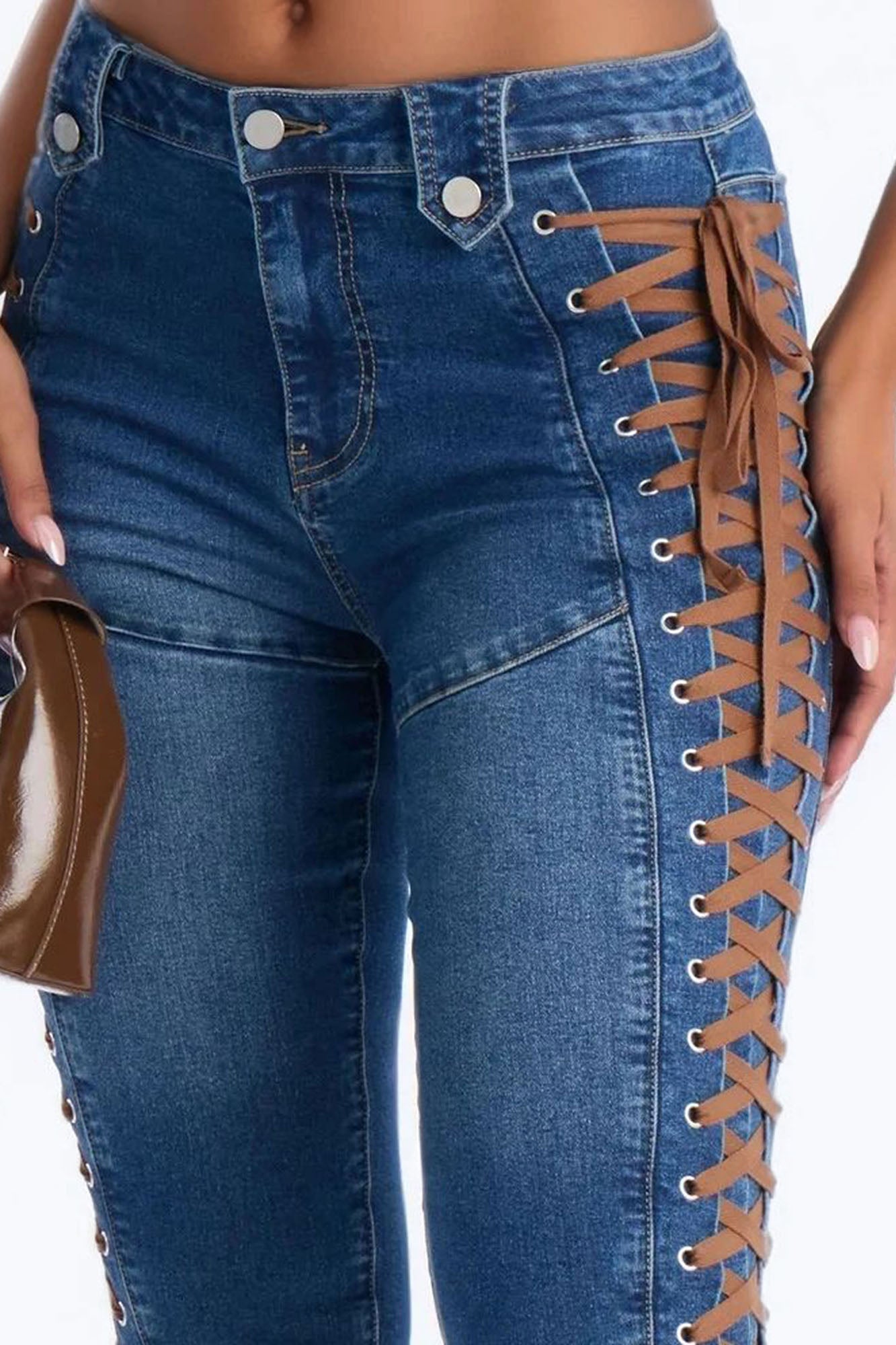 Jaw Dropper Stretch Pedal Pusher Skinny Jean - Dark Wash