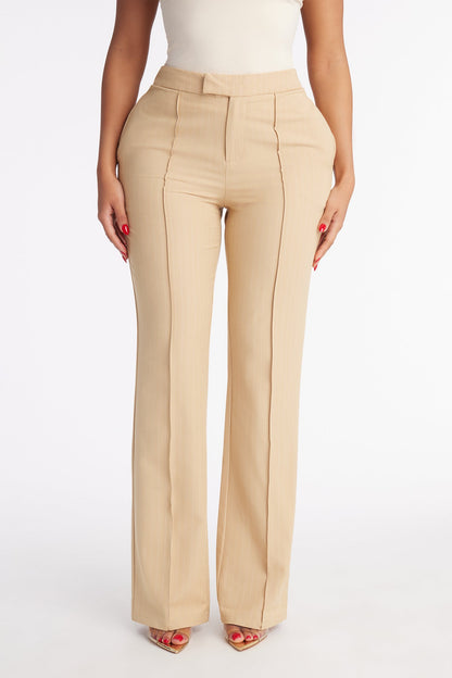 Steal The Show Pinstripe Trouser Pant 33″ - Mustard