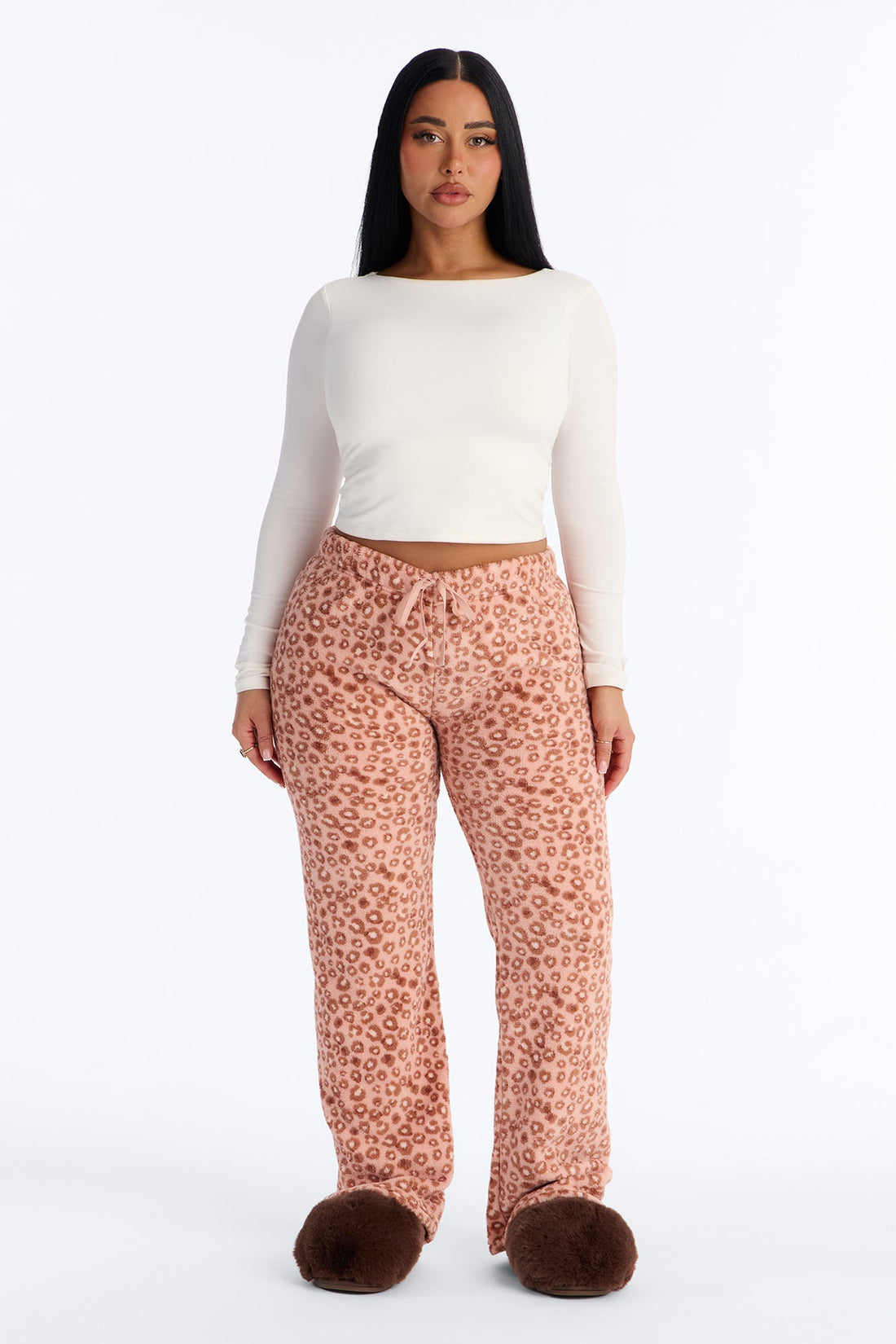 Wild For You Plush PJ Pants - Leopard