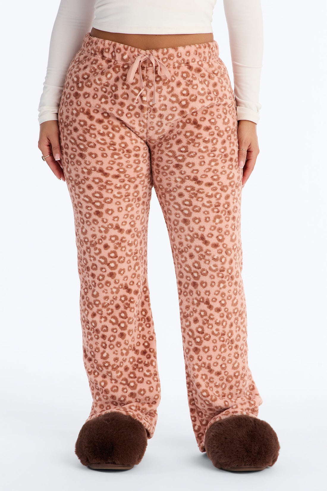 Wild For You Plush PJ Pants - Leopard