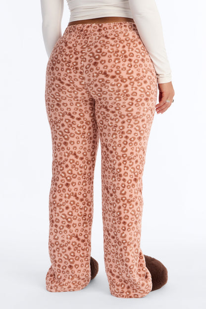 Wild For You Plush PJ Pants - Leopard