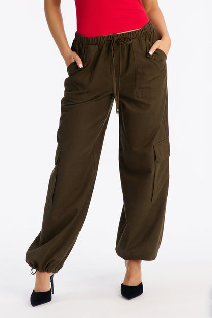 Josie Lyocell Cargo Jogger Pant 31″ - Military Green