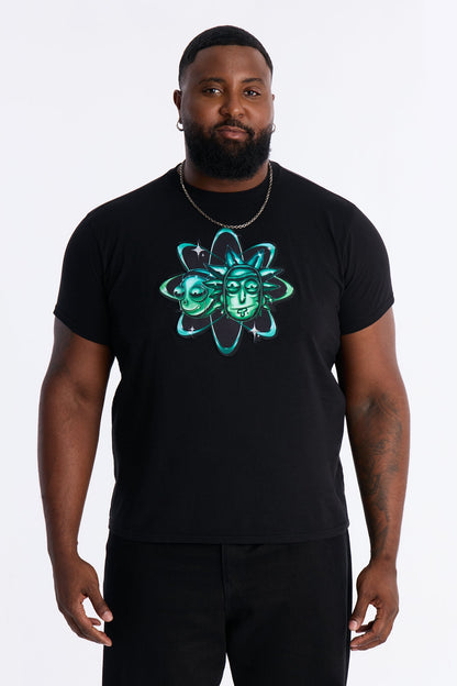Rick And Morty Embroidered Short Sleeve Tee - Black