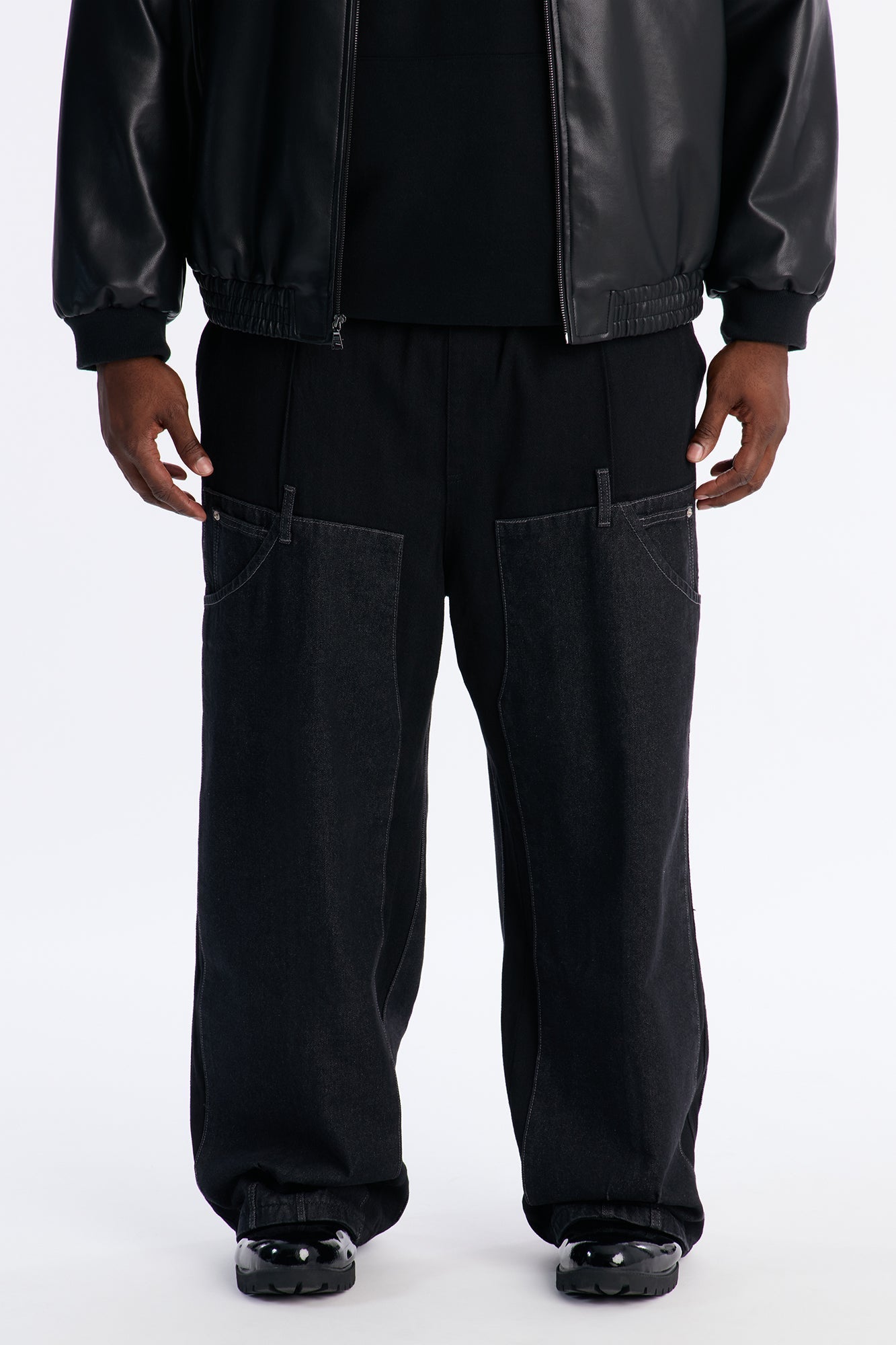 Straight Assemblage Hybrid Pant - Black/combo