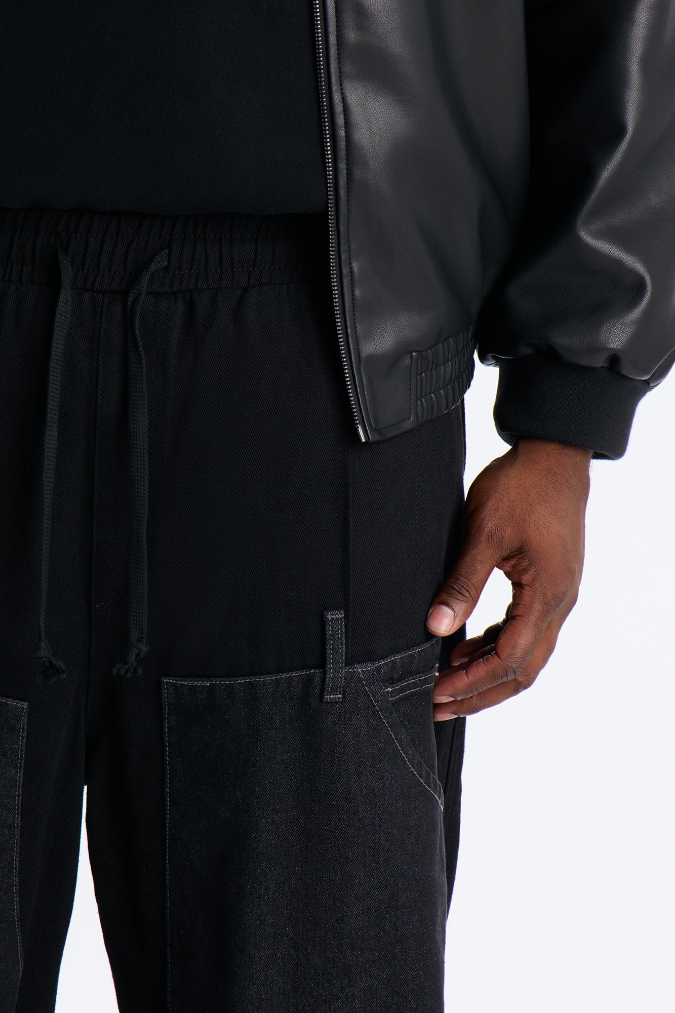Straight Assemblage Hybrid Pant - Black/combo