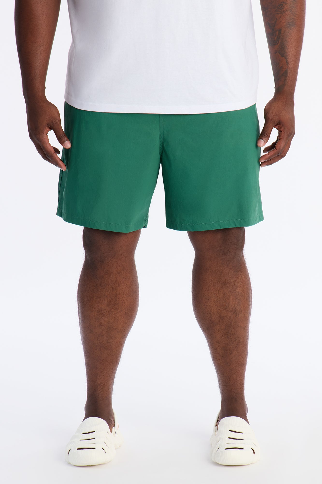 Montez Stretch Swim Trunk 7″ - Hunter Green