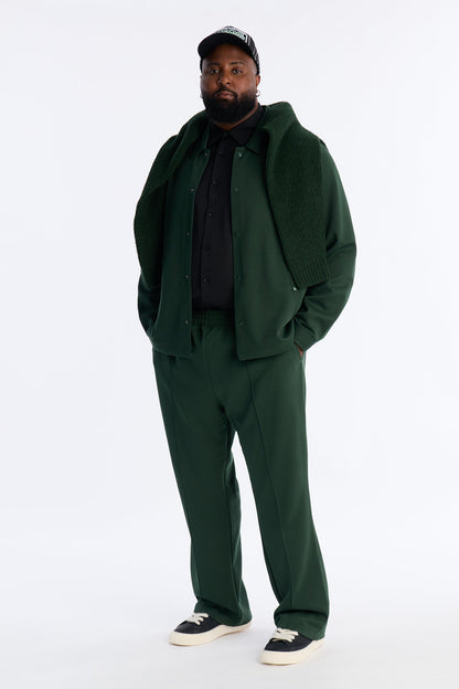 Structured Fleece Coaches Jacket - Green