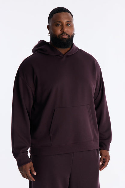 Structured Fleece Hoodie - Plum