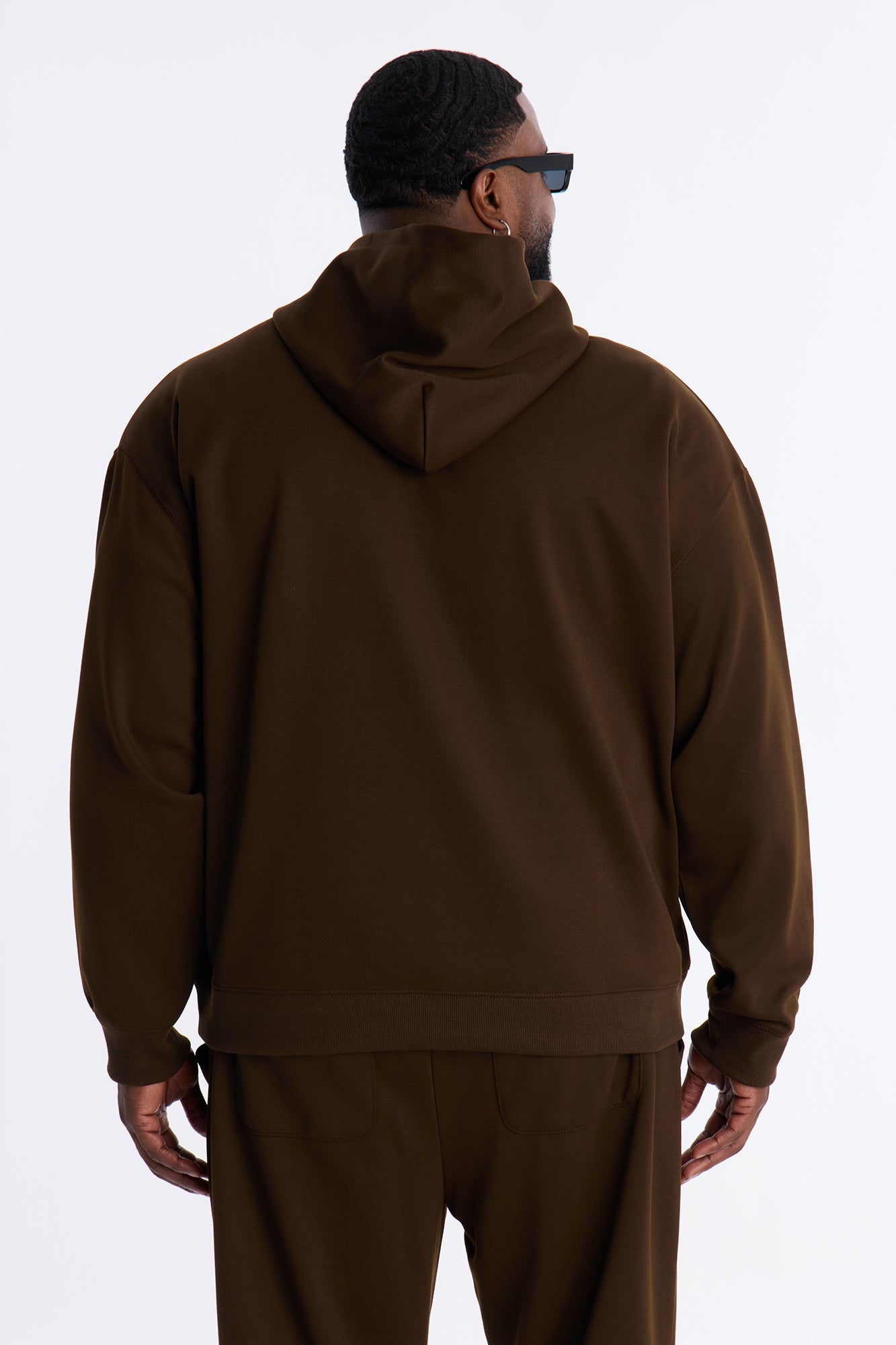 Structured Fleece Hoodie - Chocolate
