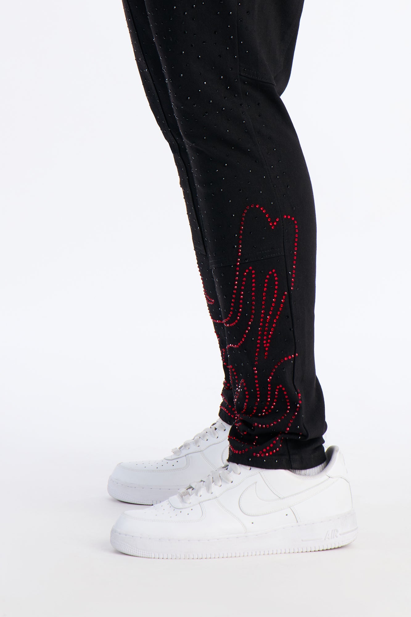 Skinny Inferno Embellished Pant - Black
