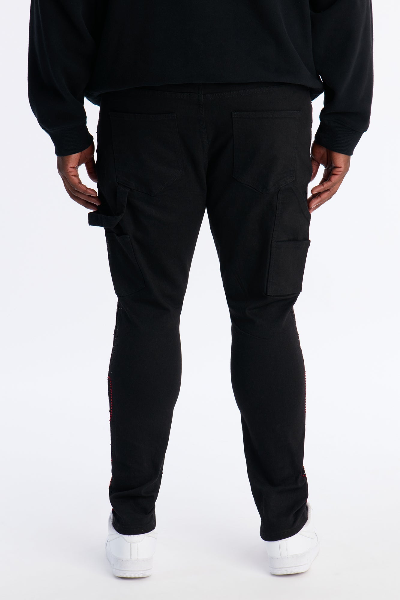 Skinny Inferno Embellished Pant - Black