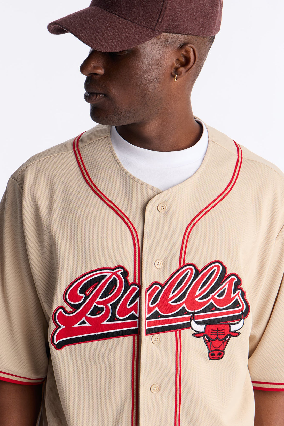 Bulls Home Team Boxy Baseball Jersey - Sand