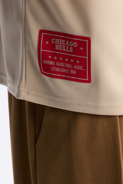 Bulls Home Team Boxy Baseball Jersey - Sand