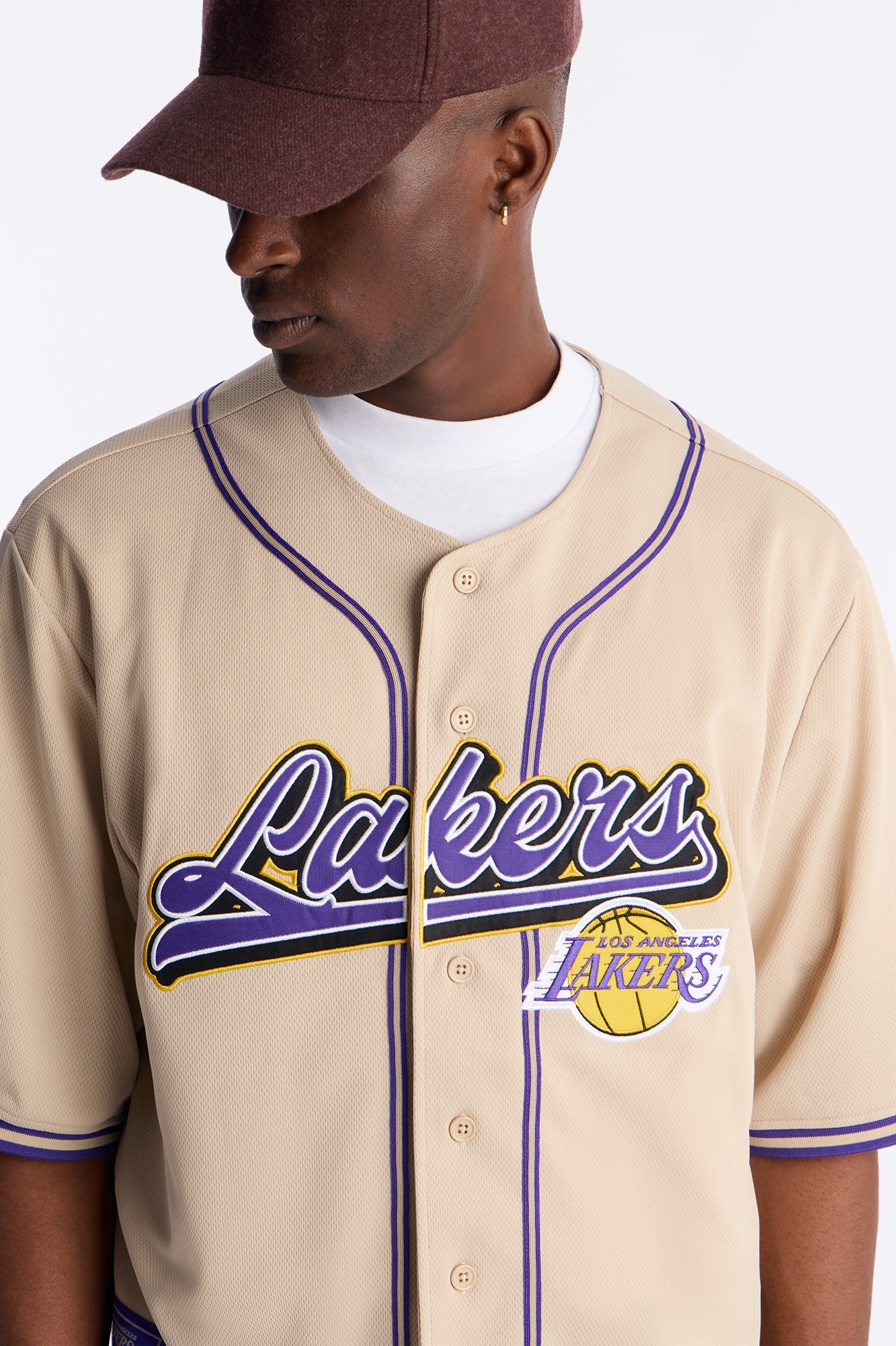 Lakers Home Team Boxy Baseball Jersey - Sand