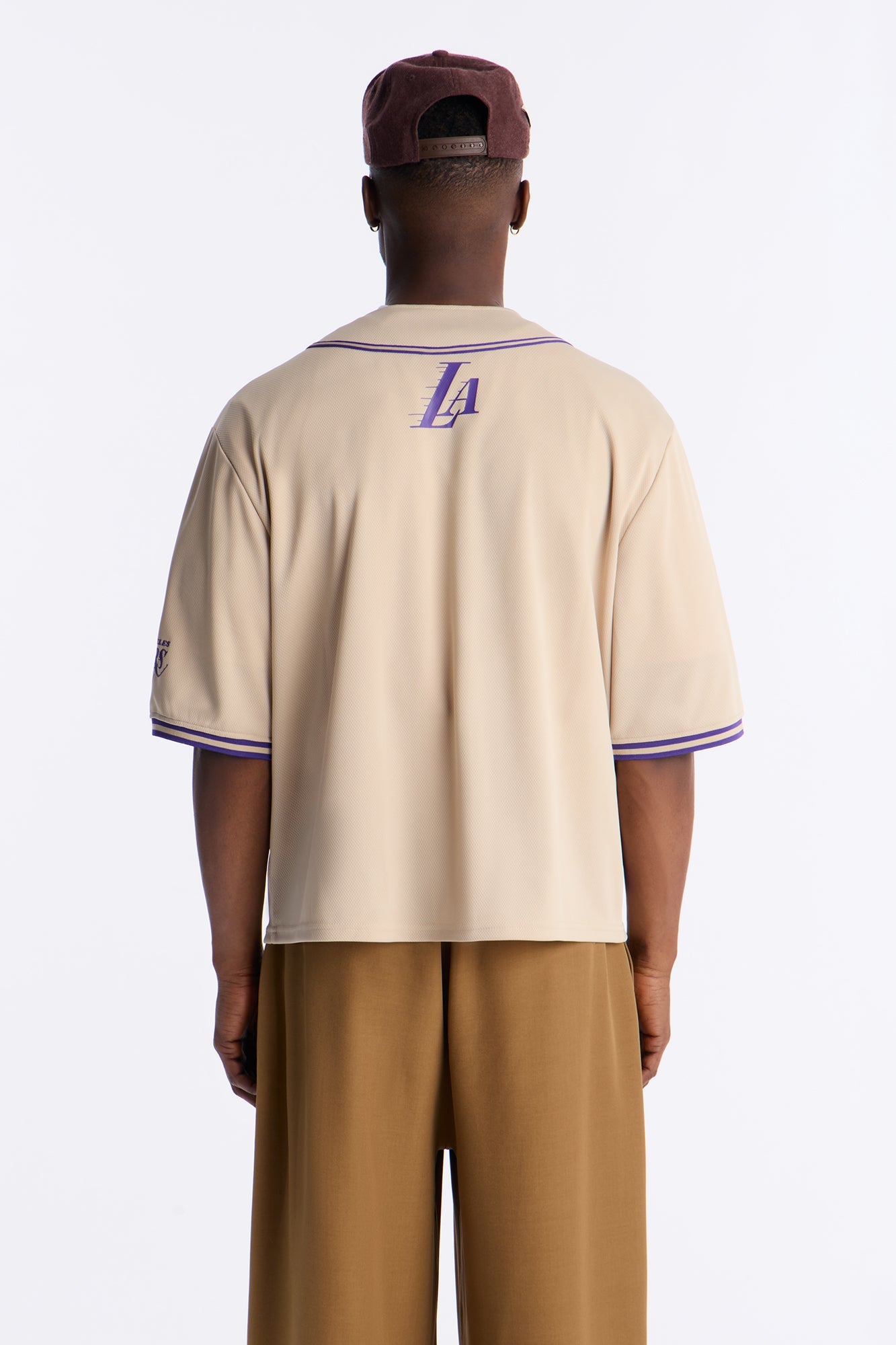 Lakers Home Team Boxy Baseball Jersey - Sand