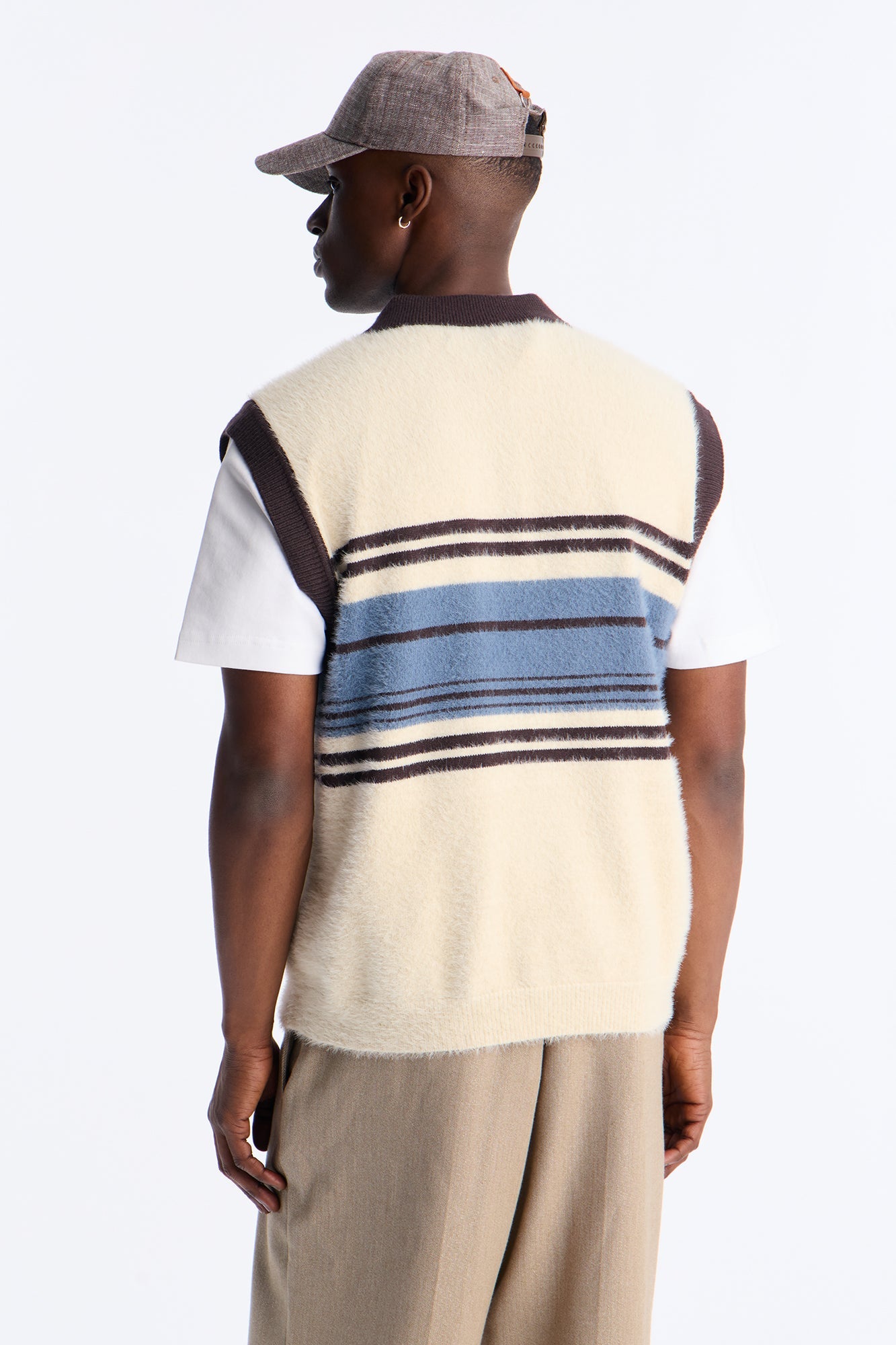 Summit Fuzzy Sweater Vest - Cream