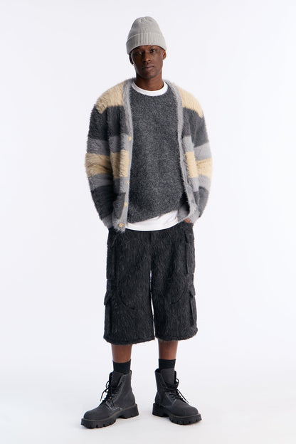 Baggy Warm Breeze Textured Short - Black