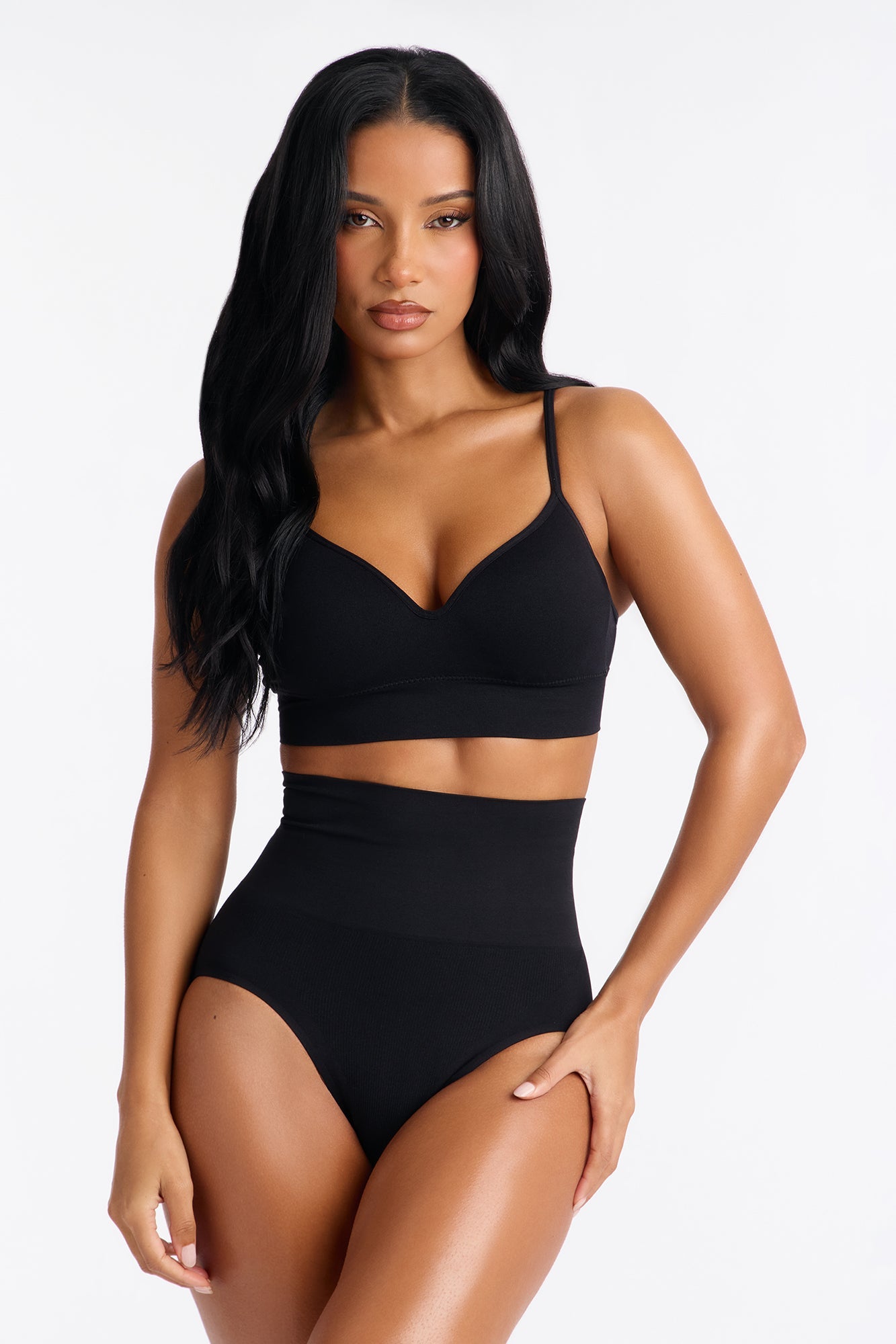 Locked In Seamless Shapewear Panty - Black