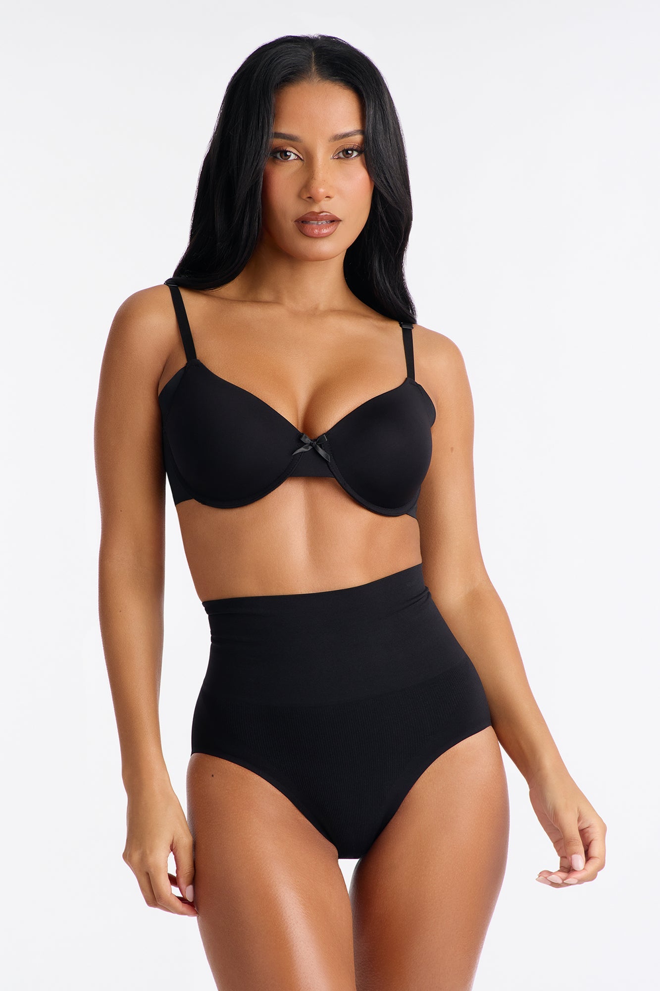 Flawless Fit Lightly Padded Structured Underarm Smoothing Bra - Black