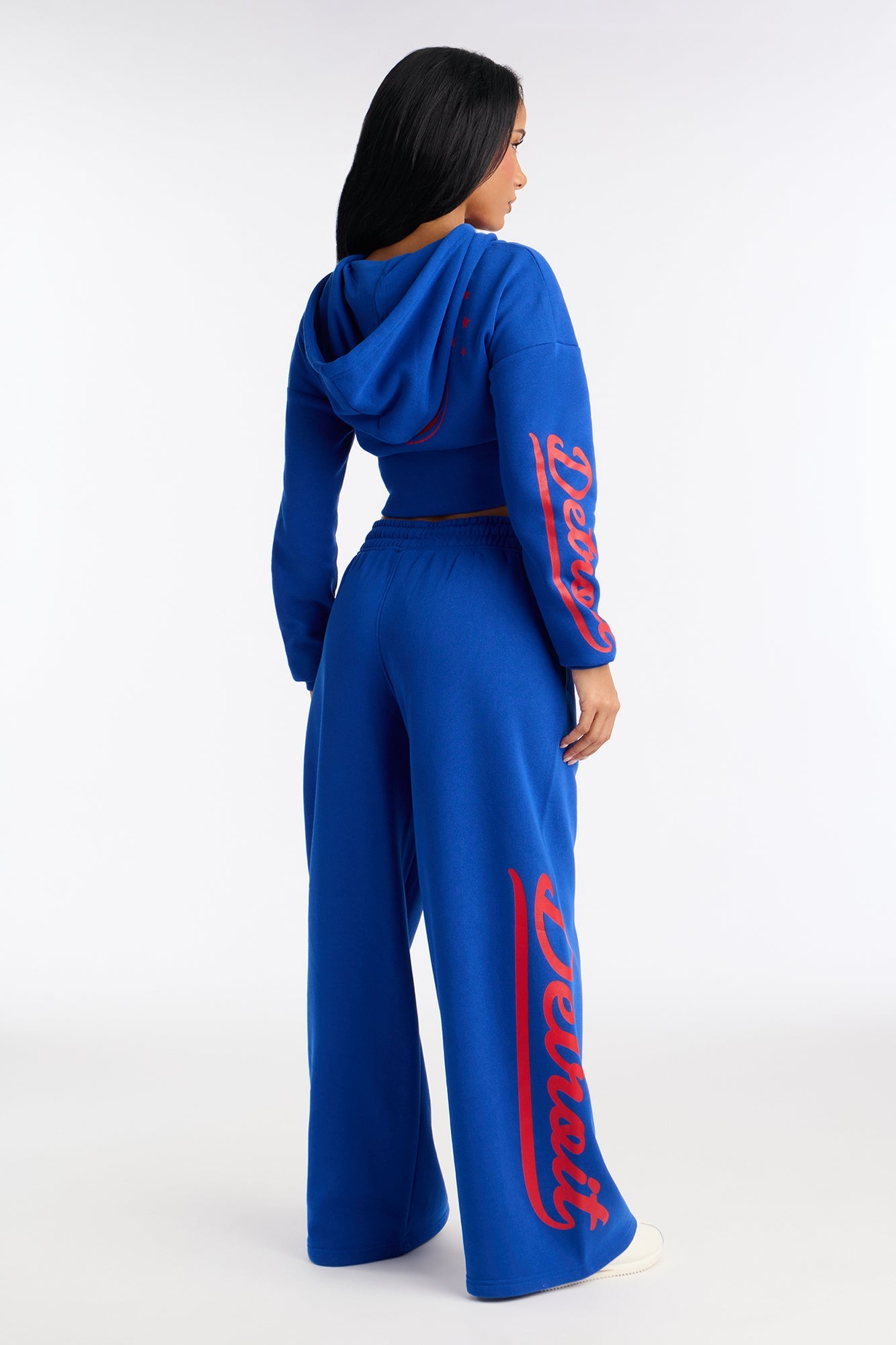 NBA Detroit Pistons Fleece Wide Leg Pants - Royal